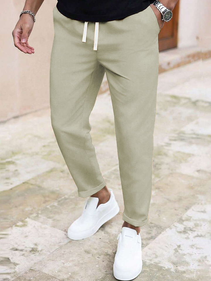 Casual men's jogger pants with adjustable waistband Lune London