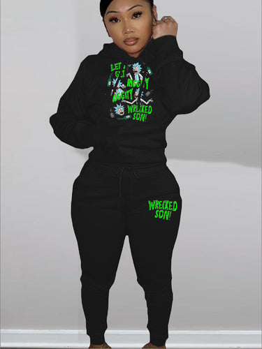 Men's Hoodie and Jogging Set with Humorous Graphic Print Lune London