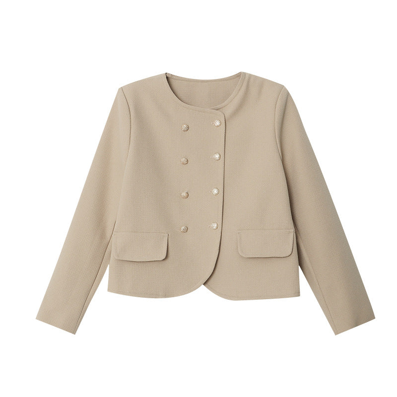 Ladies fashionable bouclé jacket with double button closure Chic & Stil