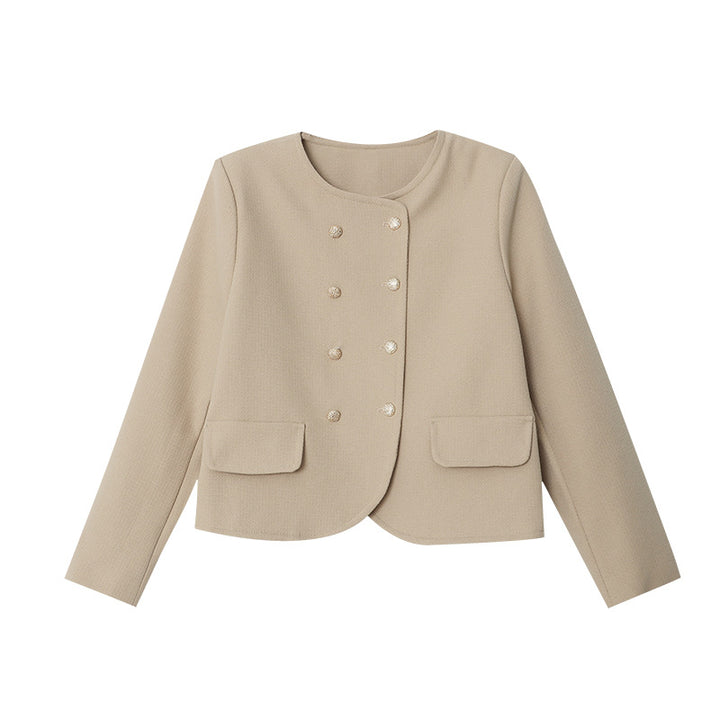 Ladies fashionable bouclé jacket with double button closure Chic & Stil