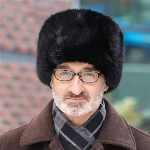 Fur hat for men with ear protection Lune London