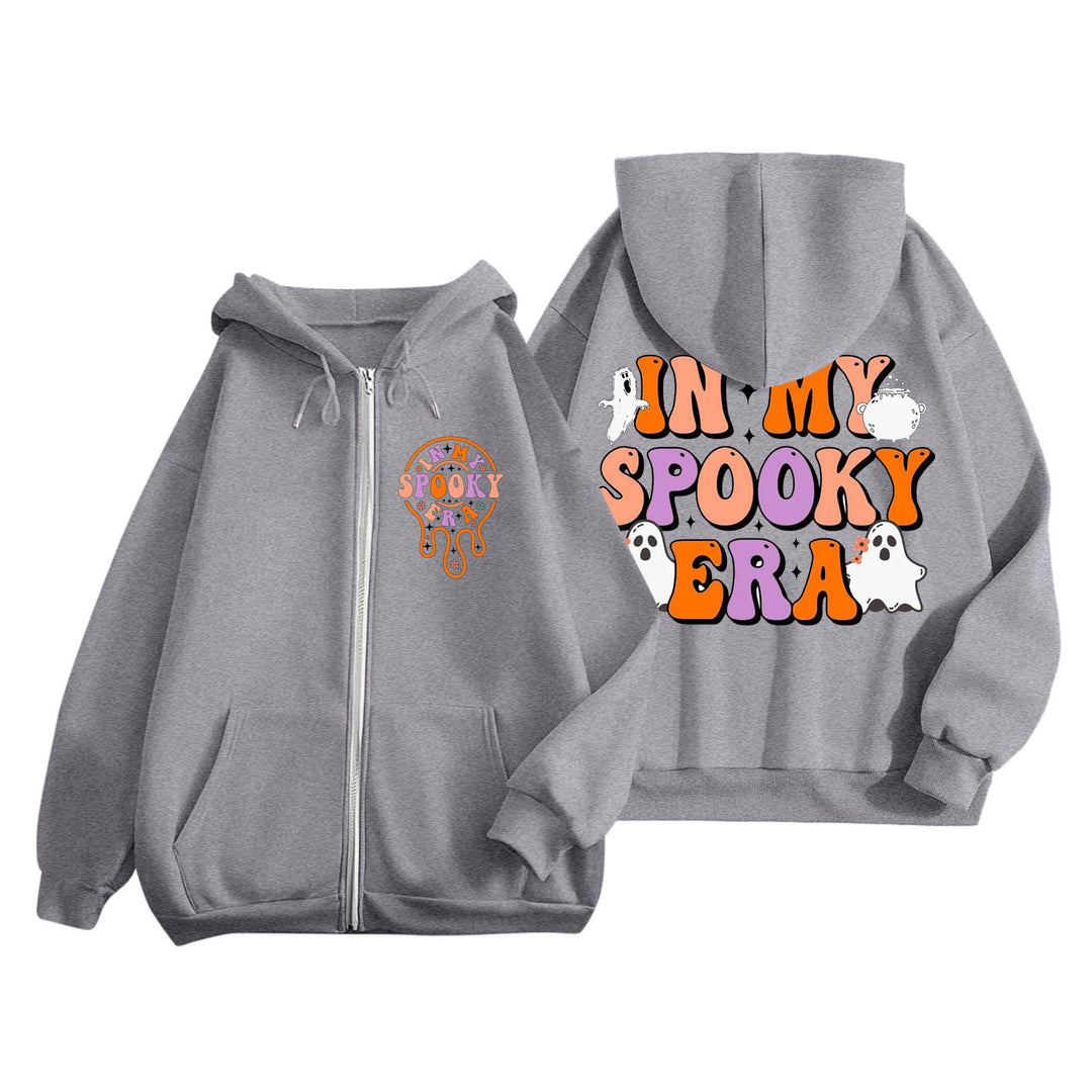Hoodie pour femmes avec imprimé effrayant et poches kangourou Chic & Stil