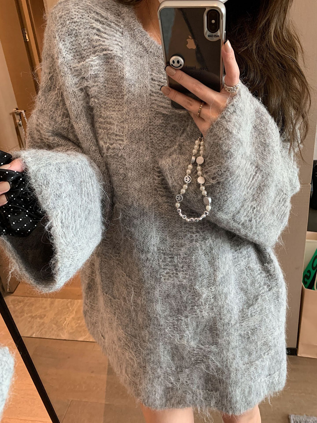 Oversized knit sweater for women in a casual style