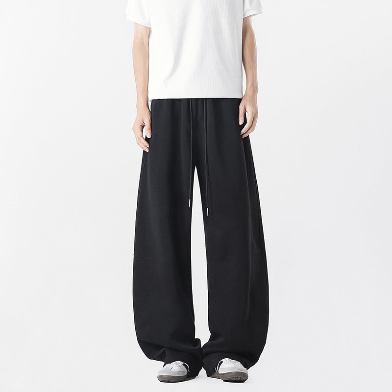 Men's Casual Loose-Fitting Leisure Pants with Elastic Waistband and Practical Side Pockets Lune London