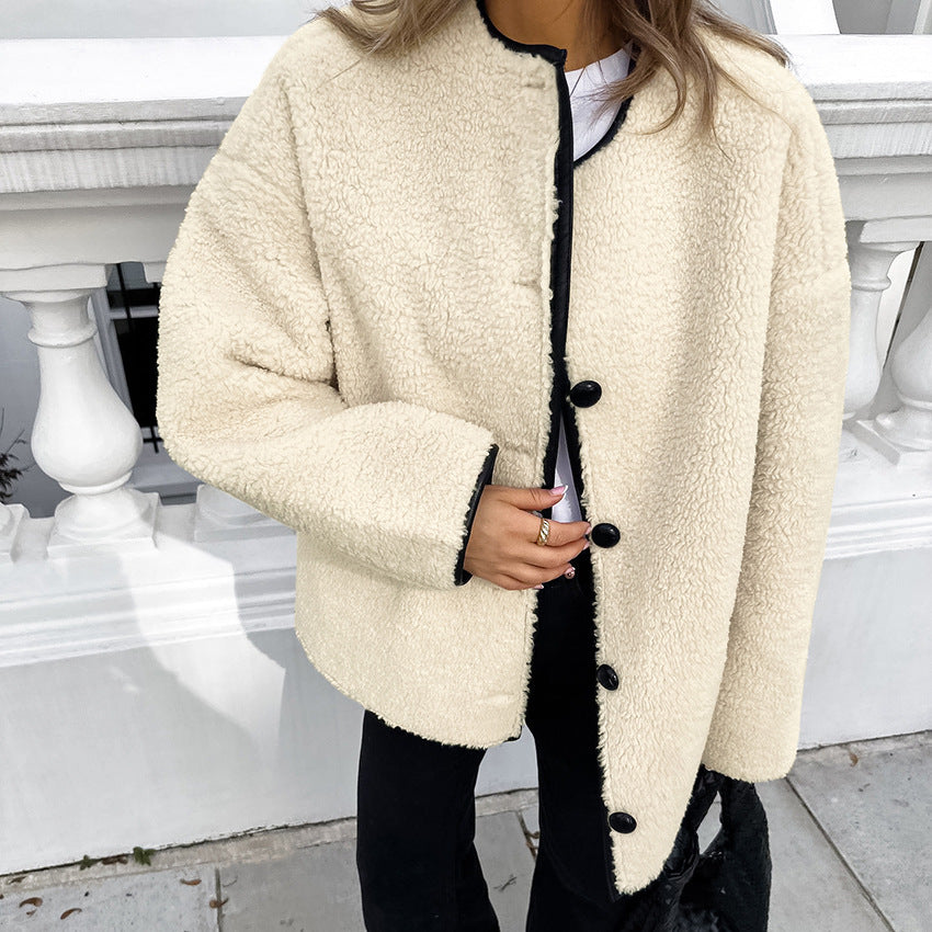 Fleece jacket for women with full zipper and simple design Lune London