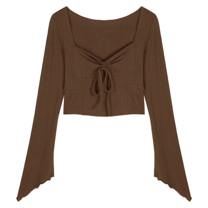 Women Cropped Longsleeve with sophisticated drawstring Lune London