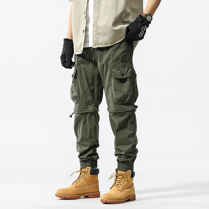 Pantalon cargo fonctionnel pour homme avec taille réglable et poches multi-usages Lune London