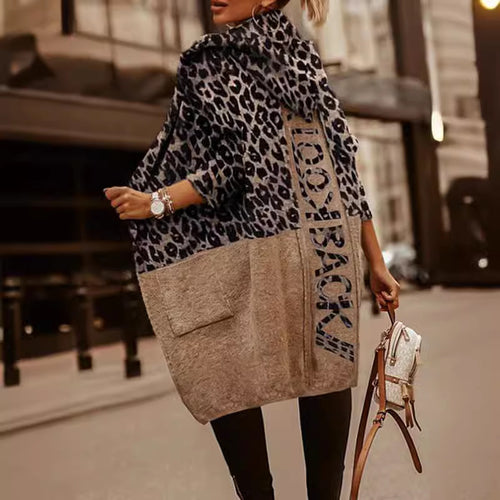 Women's Oversized Leopard Print Cardigan Lune London