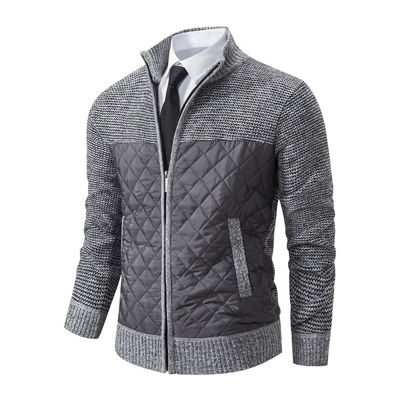 Quilted leisure jacket for men with high collar and practical pockets Lune London