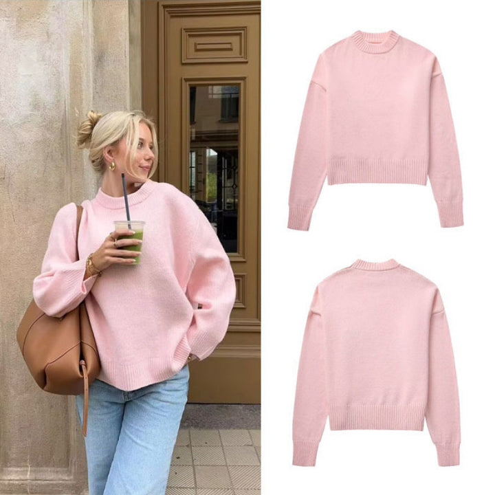 Ladies Comfortable Chic Knitted Short Sweater