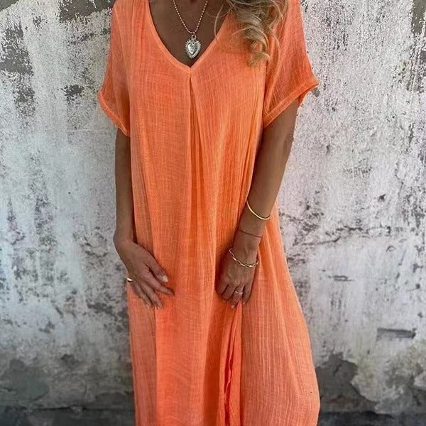 Lightweight summer dress for women with V-neck Lune London