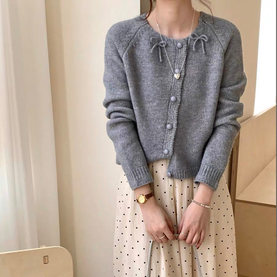Ladies Cozy Pullover with Decorative Knots and Large Buttons Lune London
