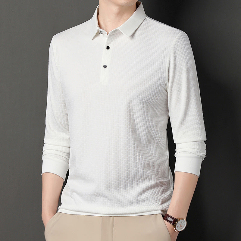 Long sleeve polo shirt for men with structured design and modern cut Lune London