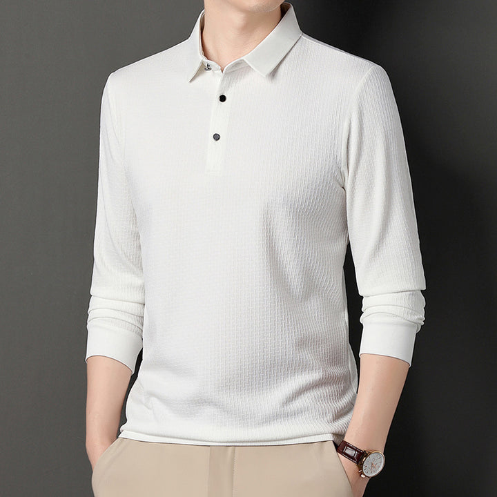 Long sleeve polo shirt for men with structured design and modern cut Lune London