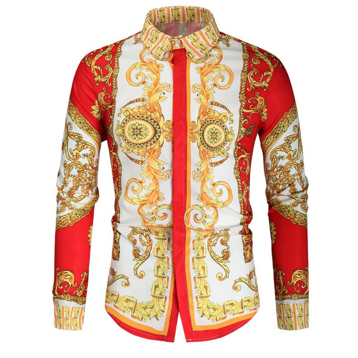 Luxury shirt for men with an impressive baroque pattern Lune London