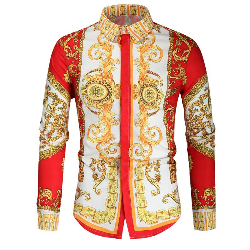 Men's Luxury Shirt with Impressive Baroque Pattern Lune London