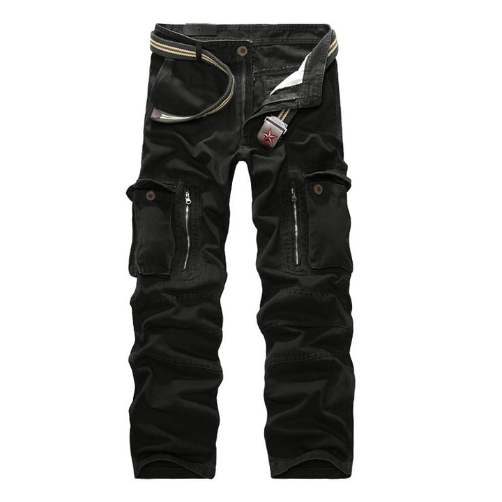 Men's cargo pants with practical zip pockets and elastic waist Lune London