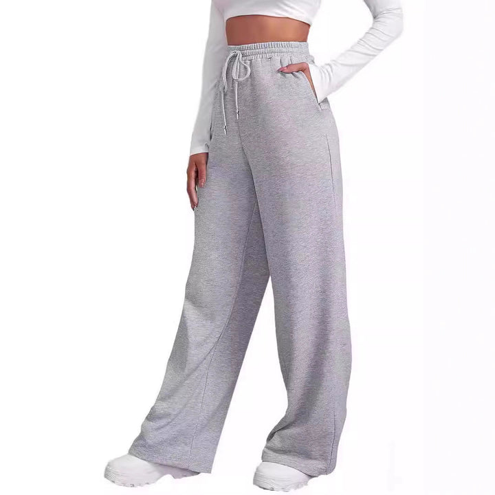 Women's casual leisure pants with a wide cut and elastic waistband Chic & Stil