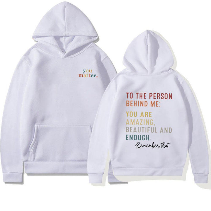 Women's hoodie with motivating lettering Lune London