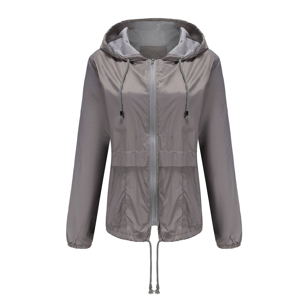 Women's sporty windbreaker jacket with adjustable hood and elastic cuffs Lune London