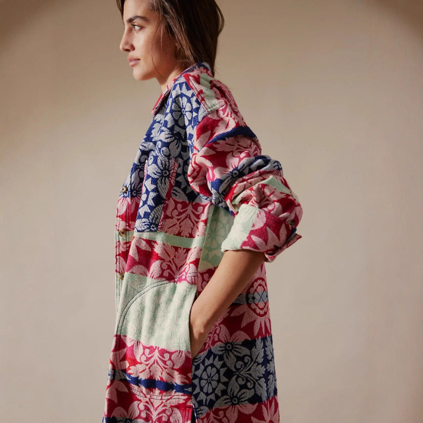 Lune London Women's Cotton Patterned Shirt
