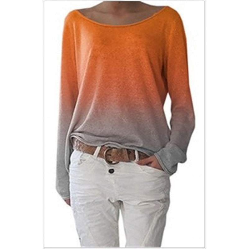 Sweatshirt Femme Oversize avec Design Ombre et Encolure Ronde Large Chic & Stil