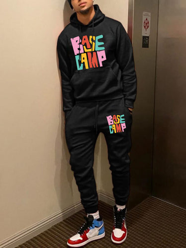 Casual hoodie and jogger set for women with colorful print Lune London