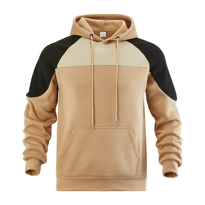 Men's sports hoodie with textured sleeves and practical kangaroo pockets Lune London