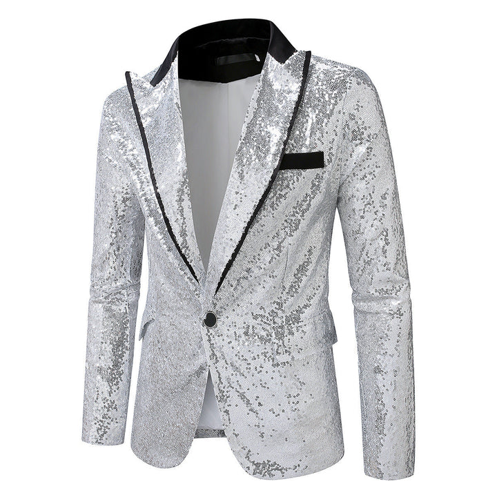 Men's Glittering Tuxedo Blazer Made Of High-Quality Satin Lune London