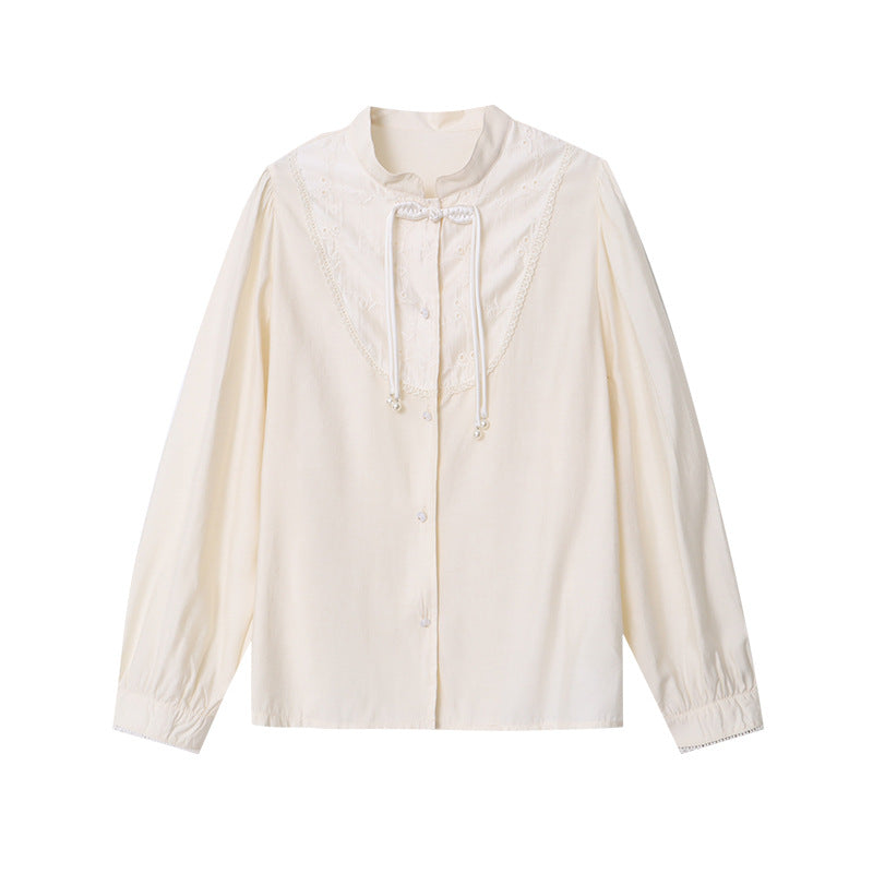 Women's elegant blouse with ruffles and pearls Chic & Stil