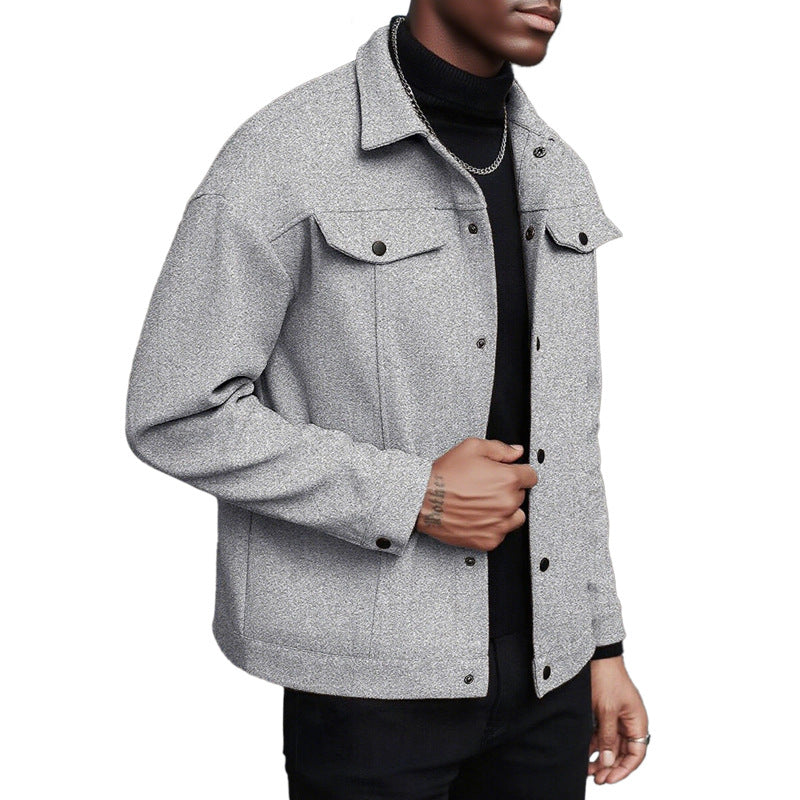 Casual transition jacket for men with practical pockets and modern collar Lune London