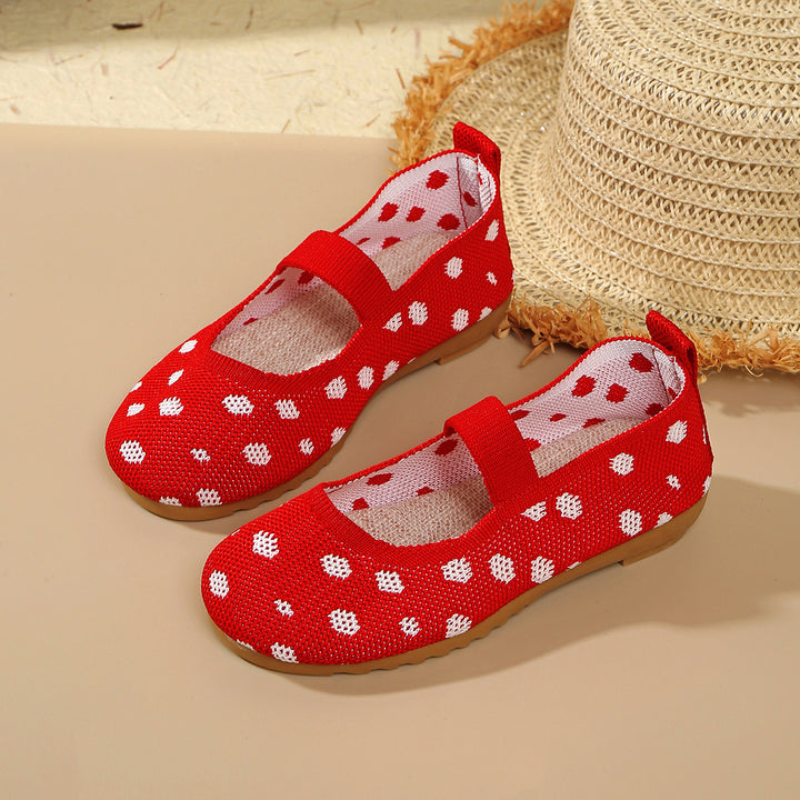 Women Light Dots Lune London Mary Jane Ballerina Flats