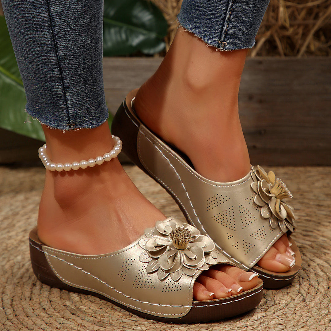 Lune London Decorative Flower Strap Sandals for Women
