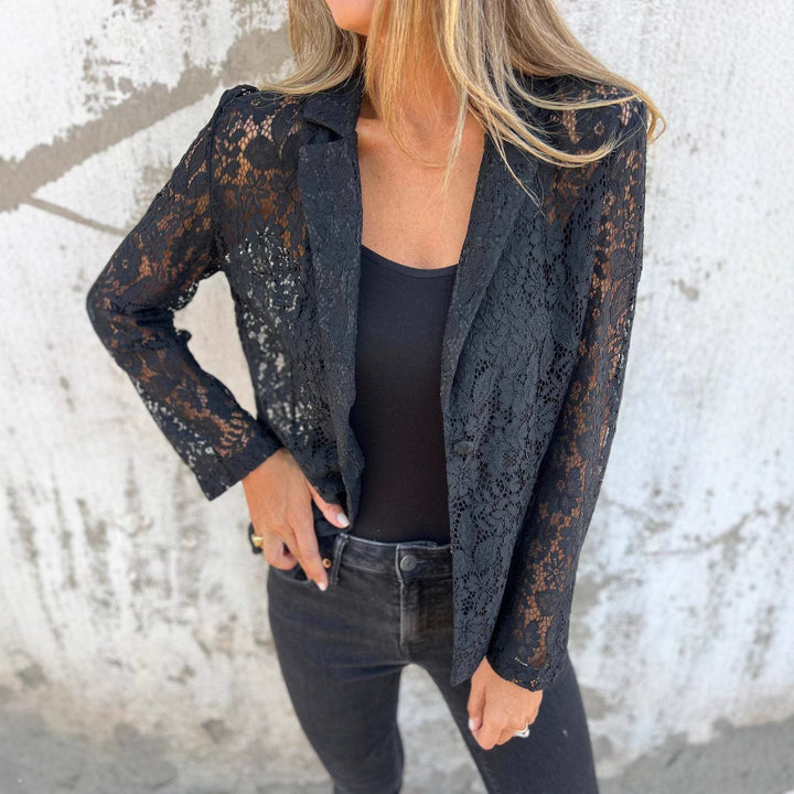Lace blazer for women with feminine accents Lune London