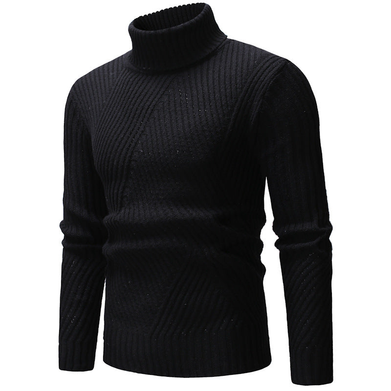 Trendy turtleneck sweater for men with textured design Lune London