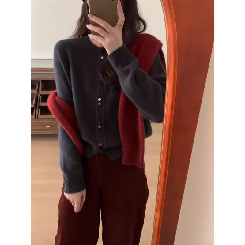 Women's Button-Down Knit Sweater Chic & Stil