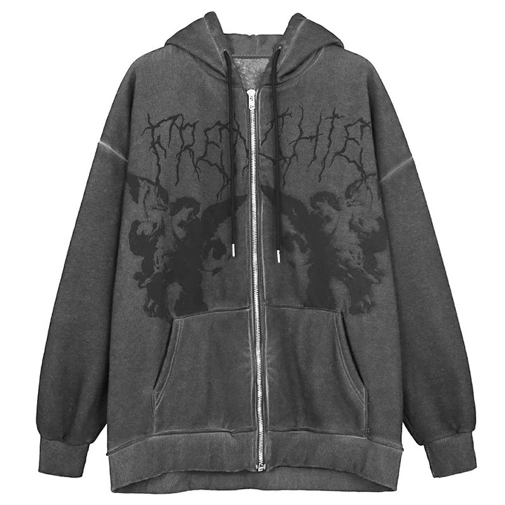 Ladies Urban Hoodie with creative graphic design Lune London