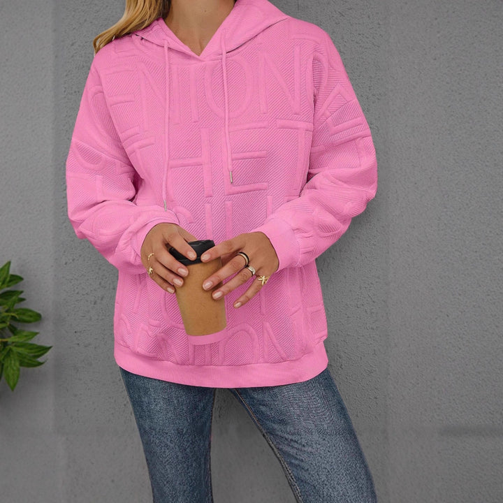 Haut de survêtement surdimensionné pour femmes avec design texturé Chic & Stil