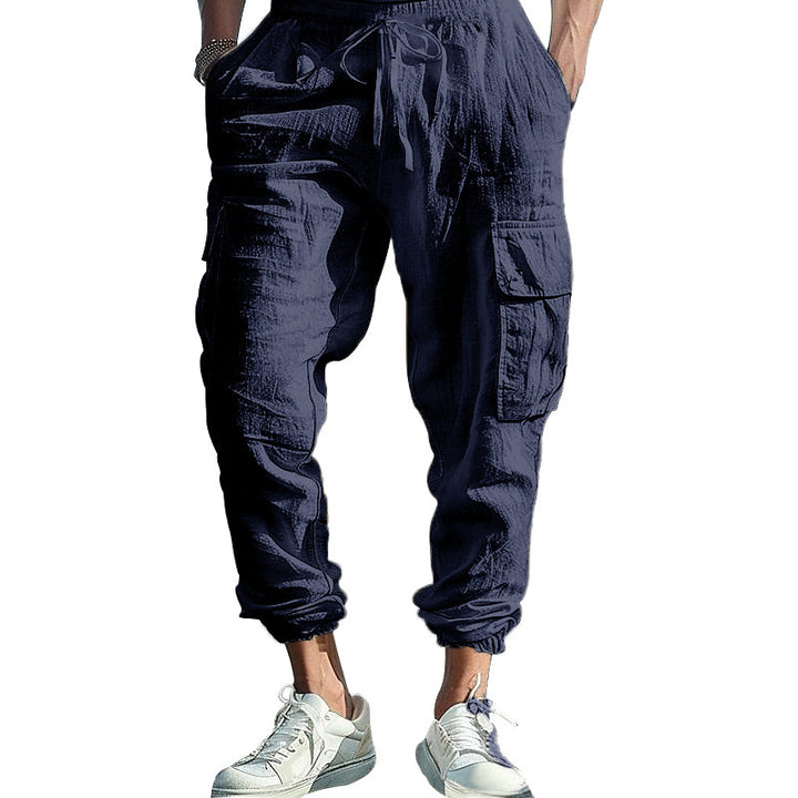 Men's cargo pants with elastic waistband and versatile pockets Lune London