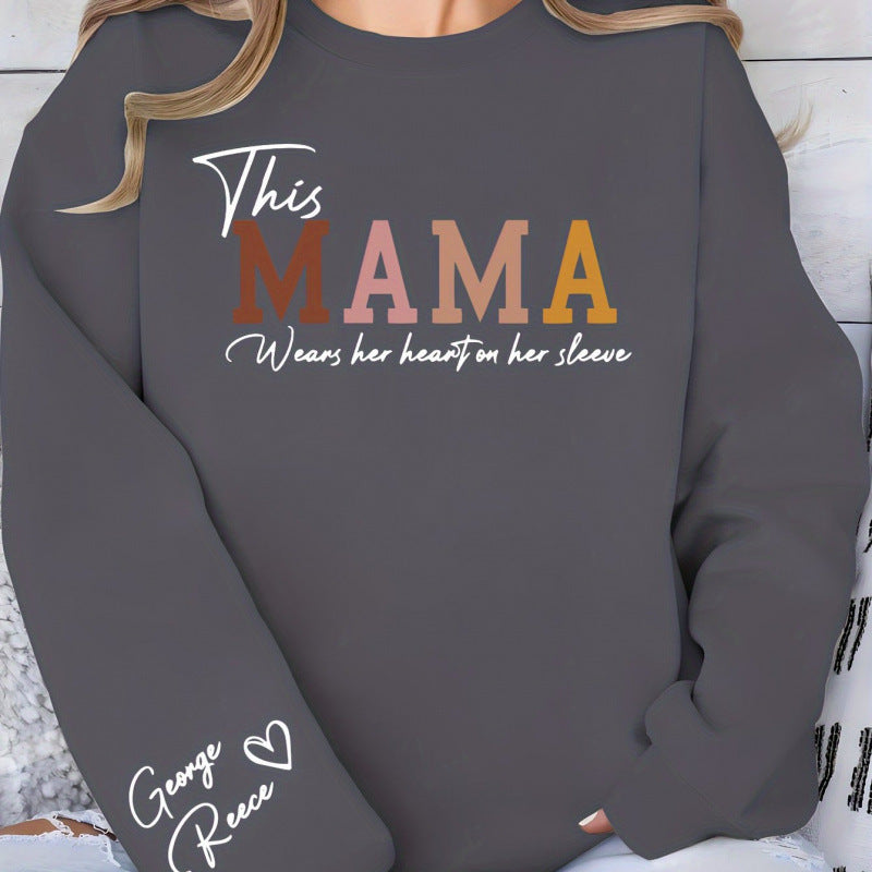 Sweat-shirt femmes avec impression inspirante de maman et coupe confortable Chic & Stil