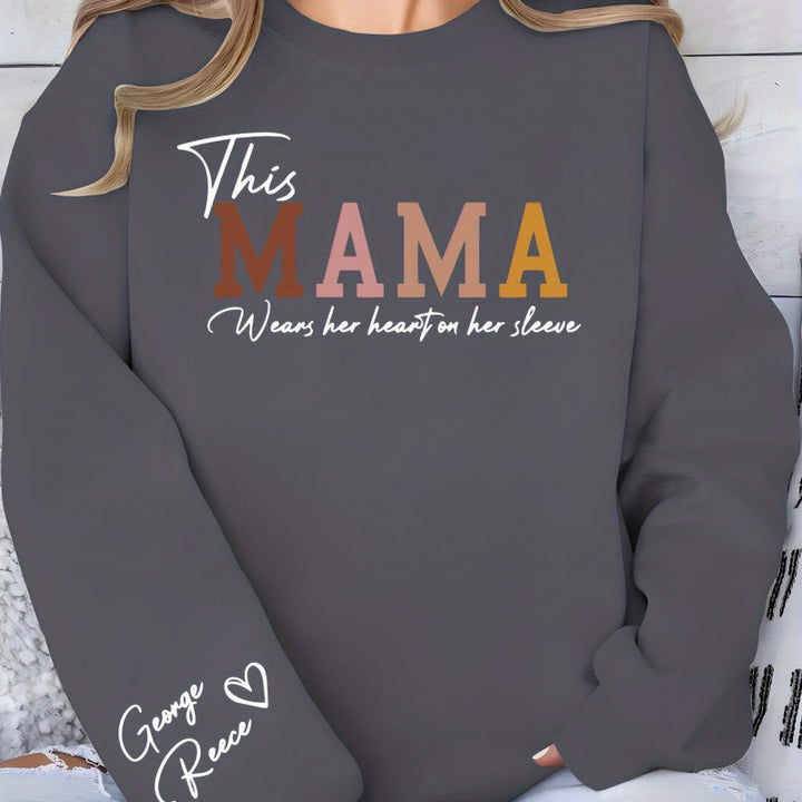 Sweat-shirt femmes avec impression inspirante de maman et coupe confortable Chic & Stil