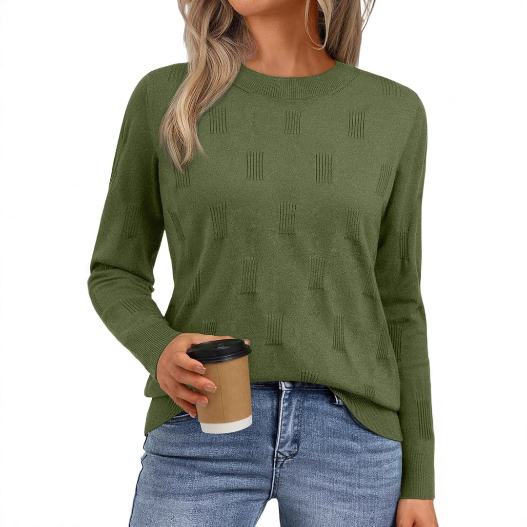 Knitted sweater for women with textured pattern and relaxed fit Lune London