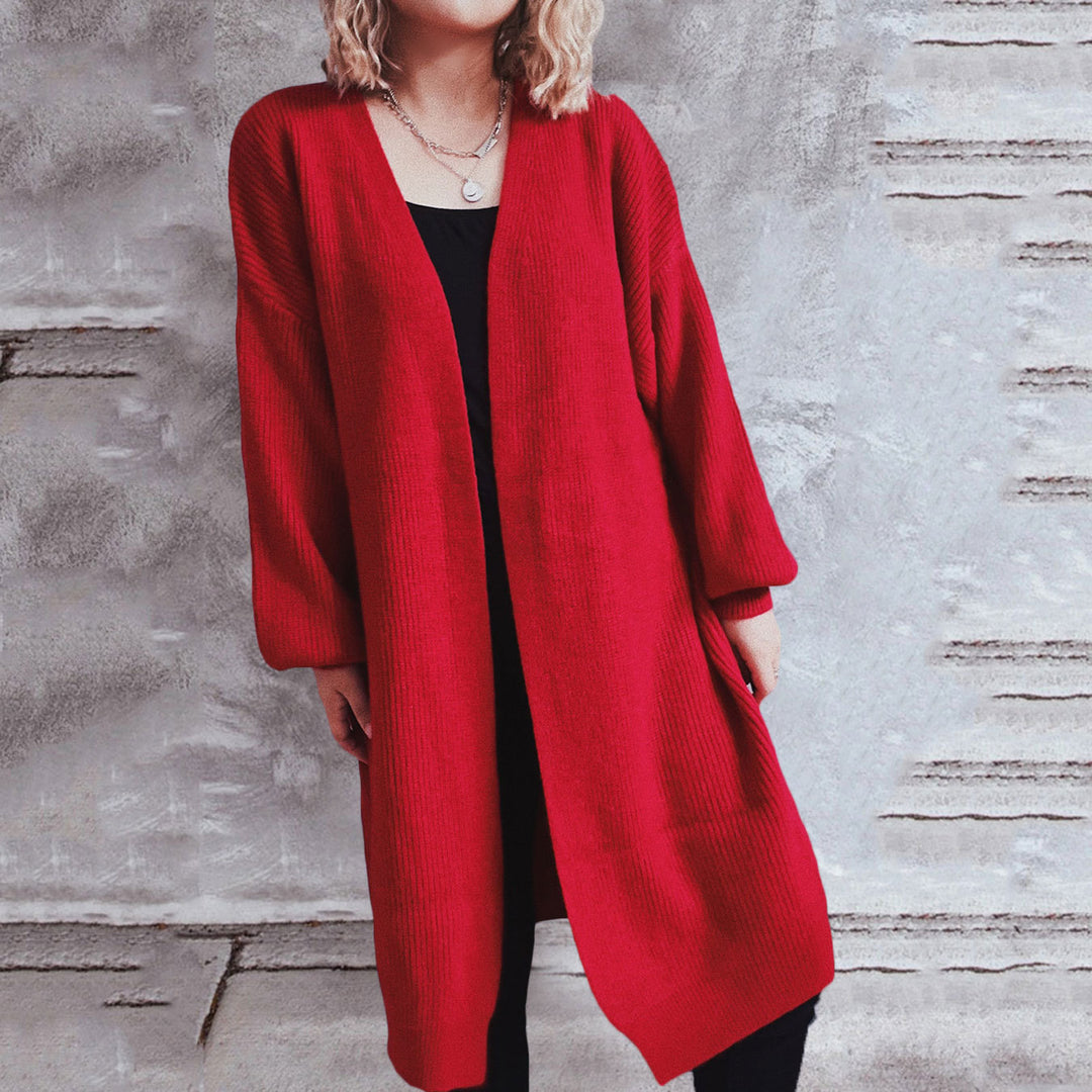 Cardigan oversized femme avec décolleté en V profond et coupe décontractée Chic & Stil