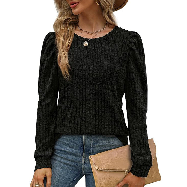 Lune London Textured Puff Sleeve Sweater for Women