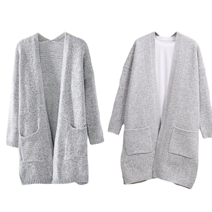 Knit coat women with deep pockets and open cut Lune London