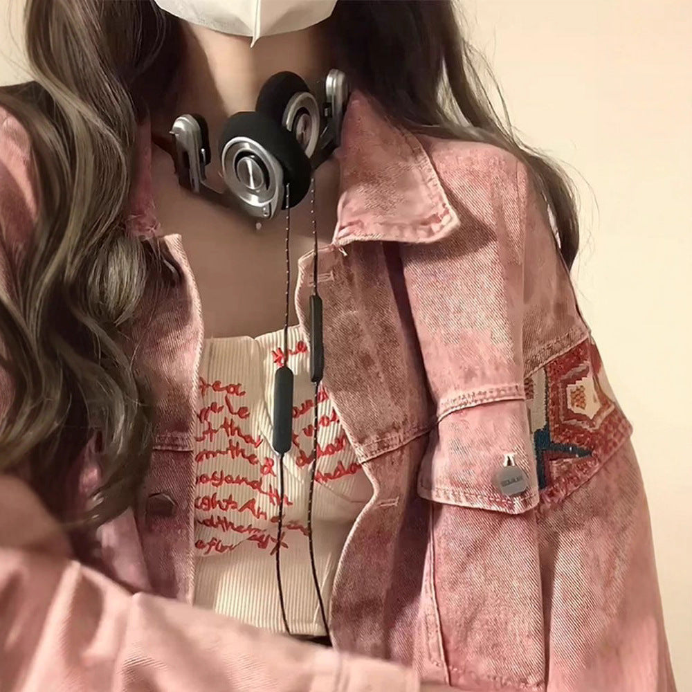 Veste en denim pour femmes avec broderie unique et design à la mode Chic & Stil