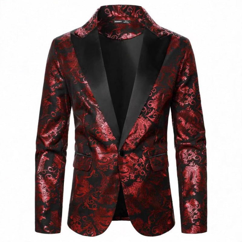 Elegant tuxedo blazer for men with floral jacquard pattern Lune London