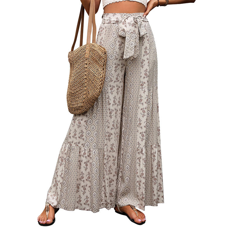 Women Bohemian Fluid Wide Pants Lune London