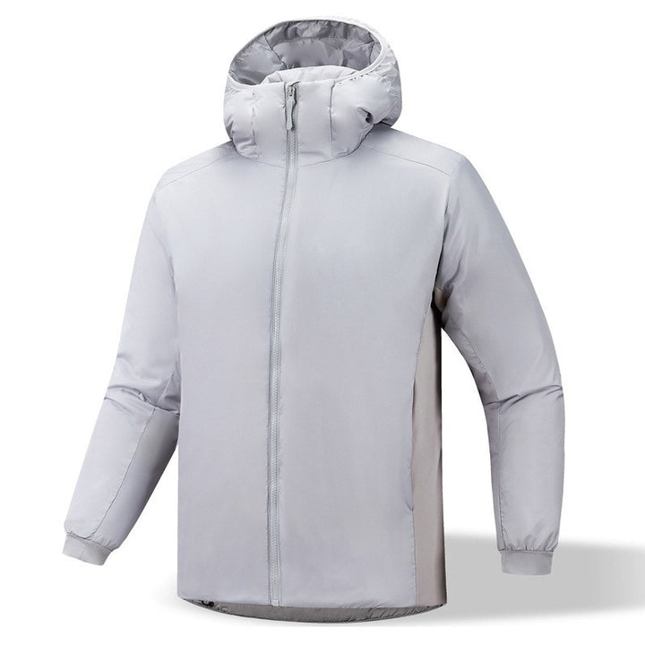 Insulated functional jacket for men with ergonomic cut and versatile hood Lune London