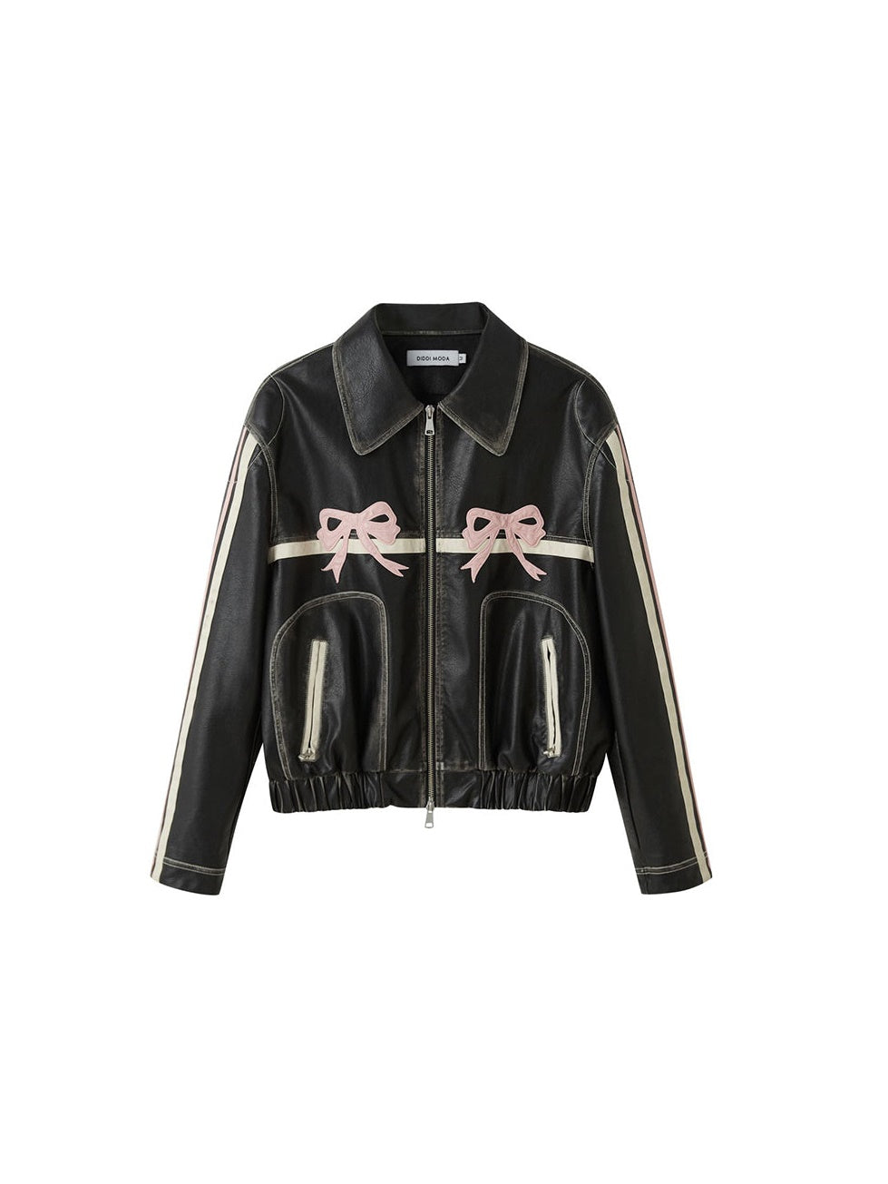 Lune London | Bow Zipper Leather Jacket